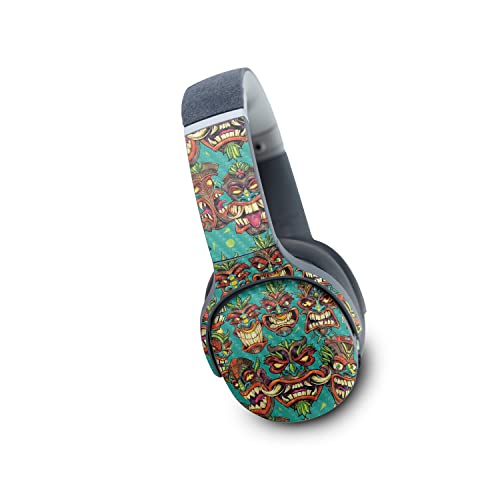 Image of MightySkins Carbon Fiber Skin Compatible with Skullcandy Crusher Evo Wireless - Crazy Tikis | Protective, Durable Textured Carbon Fiber Finish | Easy to Apply | Made in The USA