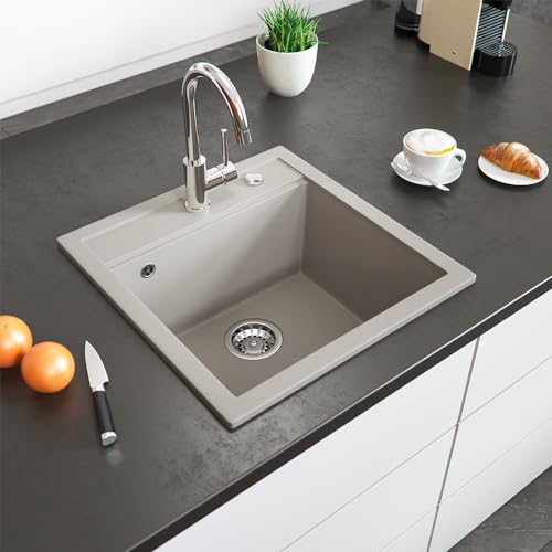 Évier Bergström Tesa beige idéal pour aménager une cuisine chaleureuse - 5