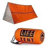 MonikaSun エマージェンシーテント 簡易テント 軽量 ヒートシート サバイバルシート 防水 サバイバルレスキュー 簡易寝袋 アルミブランケット アウトドア キャンプ 防災 緊急用 防寒保温 オレンジ