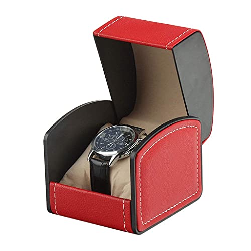 Joyero Joyero para hombres Estuche de reloj de viaje Estuche de reloj de una sola ranura Estuche de almacenamiento de joyería de viaje de cuero Estuche de exhibición de pulsera de joyería Regalo de jo Cover