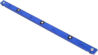 Aluminium Alloy Miter Bar Rail Runner Slider Table Saw Gauge Rod T-Slot Track Bar Rail Woodworking Tool for Jigs Fixtures Sleds Router Tables, 450mm, Blue