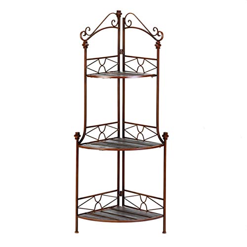 Rustic Corner Baker's Rack 14x14x47