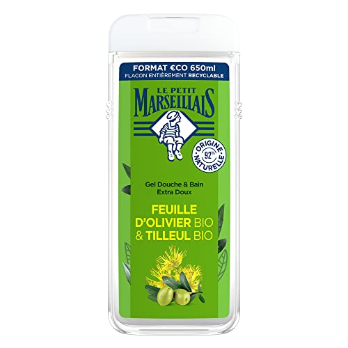 Gel Douche Le Petit Marseillais Feuille d'Olivier et Tilleul Bio 650 ml pour le bain