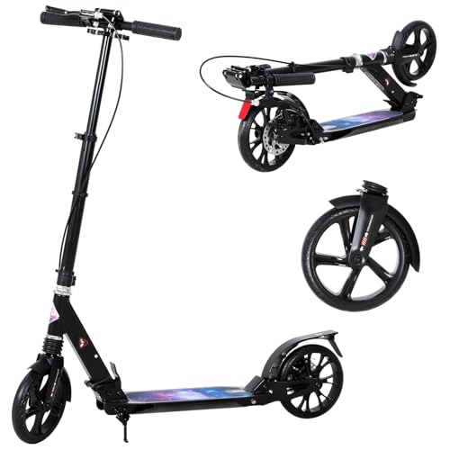 ISE Big Wheel Scooter Tretroller 200mm Roller Cityroller Klappbarer Scooter...