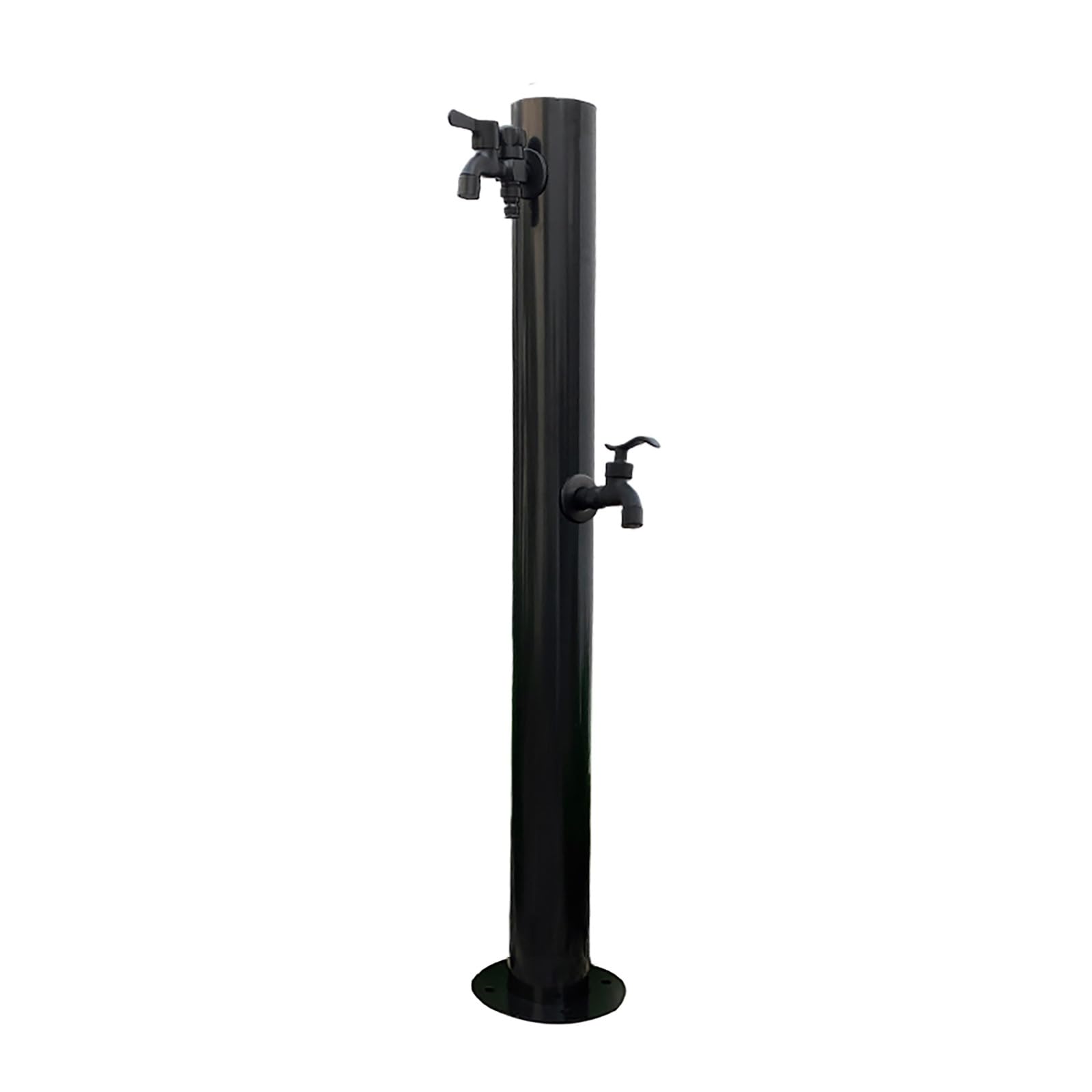 WOTZOV Faucet Water Column,Freestanding Garden Water Column Faucet - Antifreeze Outdoor Tap With 2 Water Fountain Posts For Irrigation & Washing - Black，Black5