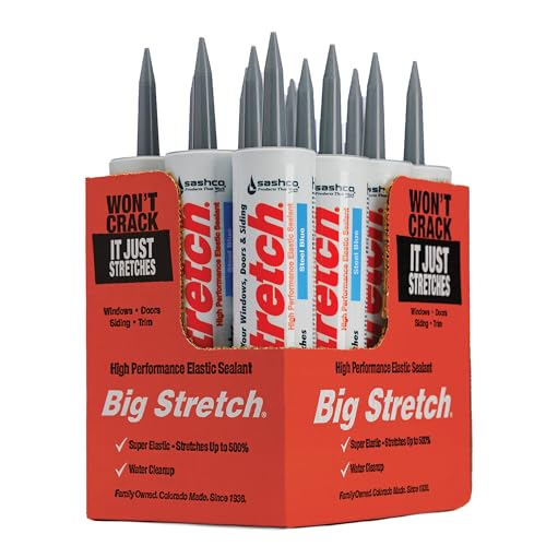 Sashco Big Stretch 10.5 oz High Performance Caulk Pack 12