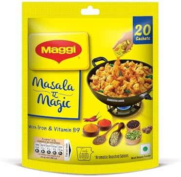 MAGGI Masala-ae-Magic Vegetable Masala, All in One | 120g Pouch (6g x 20 Sachets)