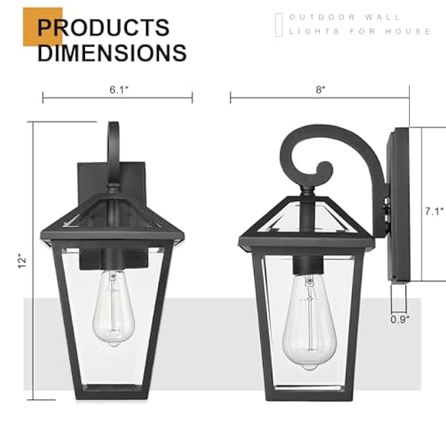Outdoor Light Fixtures Wall Mount Exterior Wall Lanterns Outside Wall Sconces Small