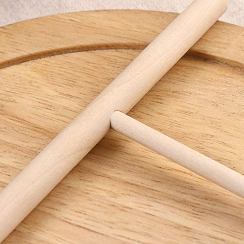 PIXNOR Espalhador de crepe, espalhador de massa de panqueca de madeira, espalhador em forma de T par
