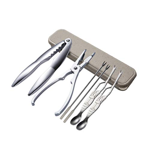 YARNOW Juego de Herramientas para Mariscos de 6 Piezas Galletas de Langosta Y Selecciones Horquillas de Patas de...