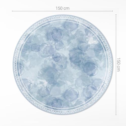 Tapis vinyle durable et élégant rond 150 cm pour protéger les sols fragiles