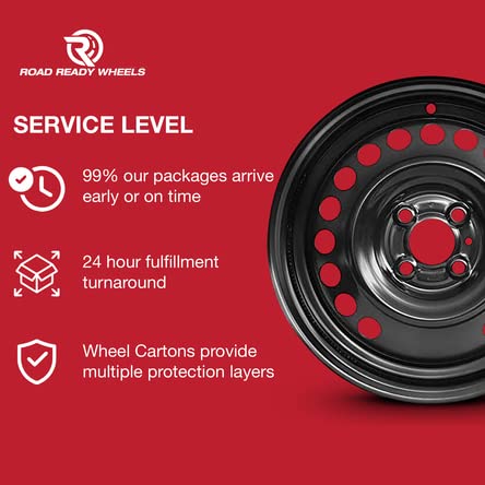 image for Road Ready Wheels For 2009-2020 Toyota Corolla 15 Inch Painted Black R