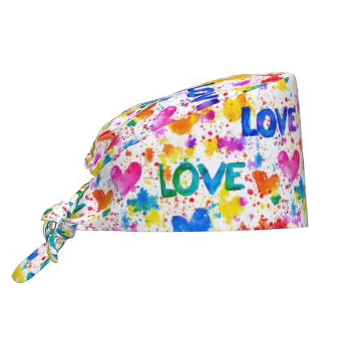 Image of Working Cap Scrub Cap with Sweatband Adjustable Unisex Tie Back Hat for Cleaning Farm Nursing