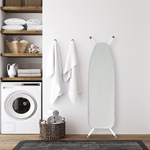 Polder Blunt Nose Ironing Board Cover, Stain Resistant, Water Repellent, 48-51 X 15-17 Inch, 100% Cotton Cover With 8Mm Pad And Bungee Cord Binding, Natural #TOP4