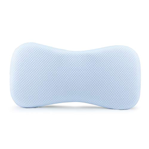 UrbanMed Memory Foam Baby Pillow | Long (Blue) | Newborn Organic Cotton Breathable| Memory foam for Head Shaping Pillow & Neck Support for infants and toddlers for travelling.