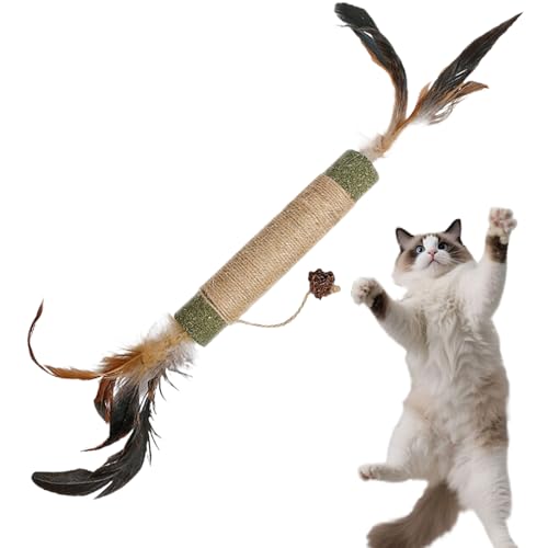 Juguetes masticables para gatos, palo mordedor de sisal para cachorros, juguetes interactivos de hierba gatera, para gatitos, cachorros, razas pequeñas, medianas y grandes, interiores, hogar, viajes