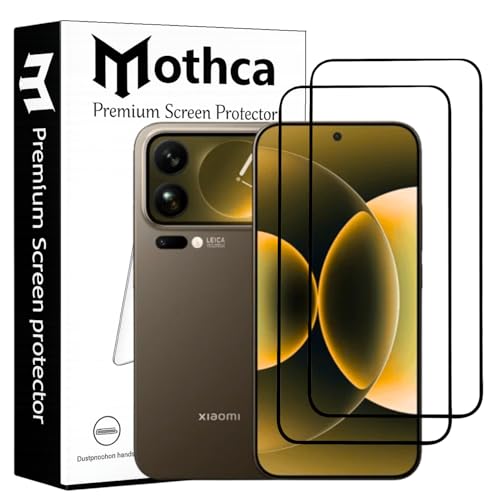 Image of Mothca Gorilla Tempered Glass Screen Protector for Xiaomi 17 pro | Black | Pack of 2 | Edge-to-Edge Coverage | Scratch Resistant | Easy Installation Kit