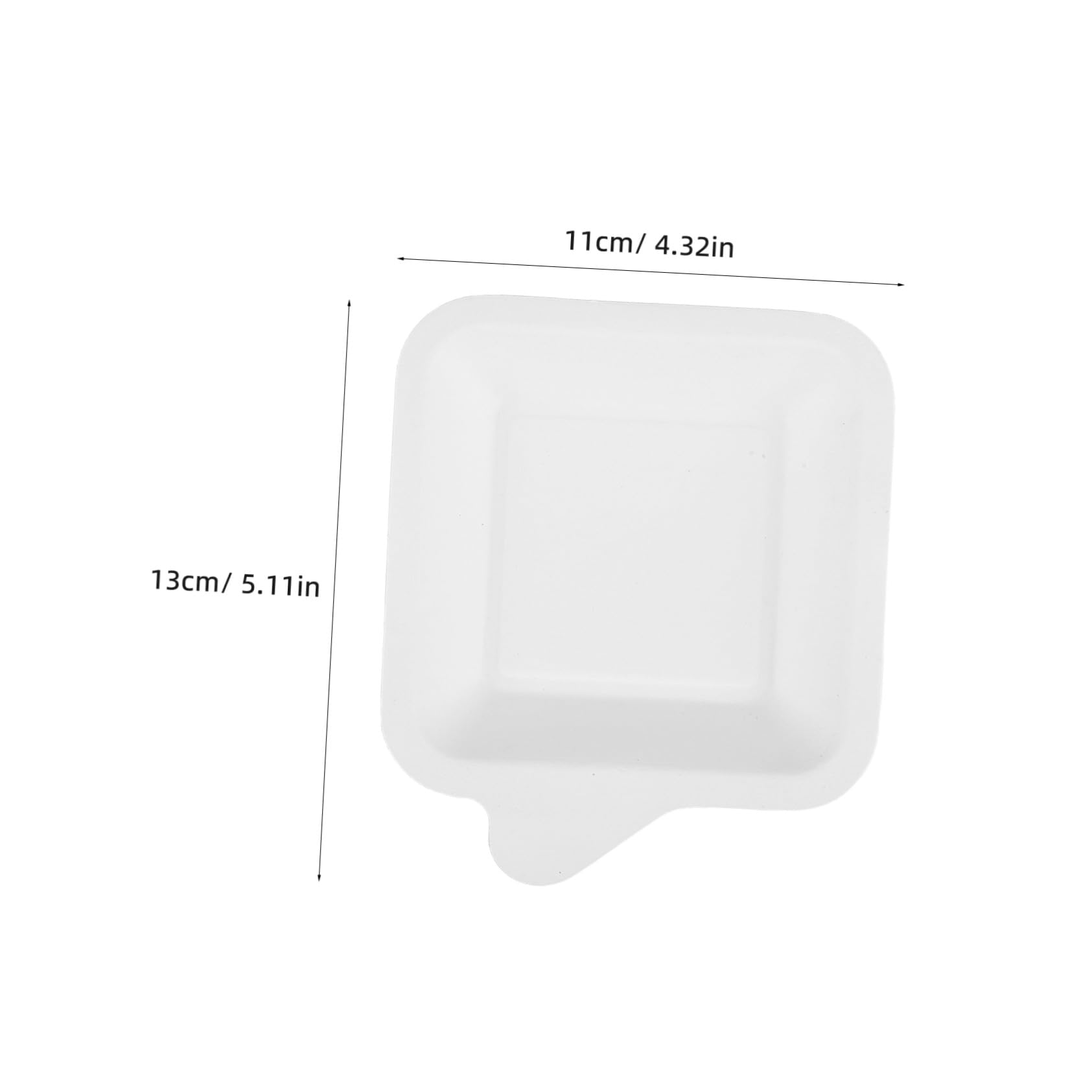 Veemoon Platos Cuadrados Desechables de Papel 100 Unidades Blancos