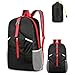 25L Foldable Backpack for Hiking, Camping, Travel & Gym — Nylon, Splash-Proof, Breathable Shoulder Straps, 180g, 47x31x16cm（Black）