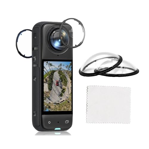 Image of Insta 360 One X3 & X2 Pro Action Camera Accessories Shock Proof Cover Protective Frame with 1 /4 Screw Hole Tripod Adapter Sports Camera Mount Black (Insta 360 X4 Lens Protection)