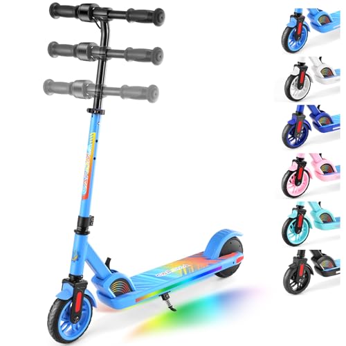 Tooluck Electric Scooter Kids E35 PRO, Foldable Electric Scooter for Kids Ages 6-14, Up to 10MPH & 7 Miles, Blue1