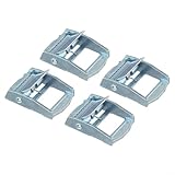 Zilimontt Ladungsgurtschnallen aus Zinklegierung für robuste Spanngurte, 25 mm fester Spanner zur Sicherung von Gepäck, Werkzeugkästen und Ladungen mit 250 kg, 4 Stück