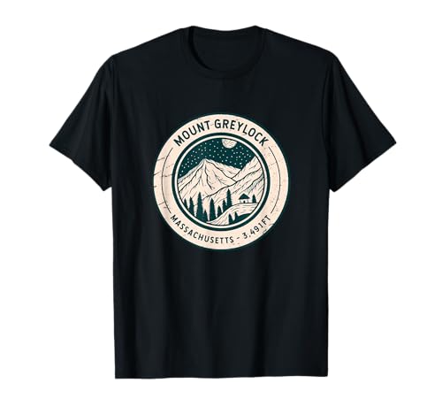 Mount Greylock Massachusetts Hiking Skiing Vintage T-Shirt
