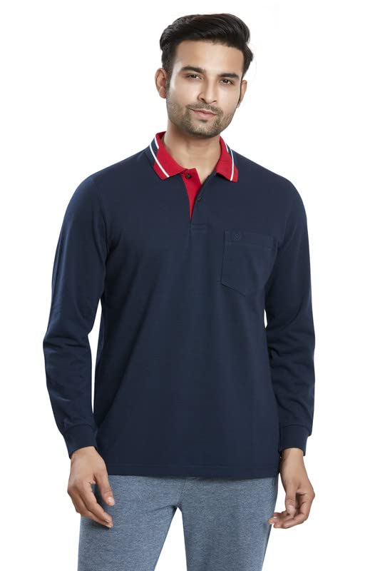 Image of Celsius Men's Polo Collar Full Sleeve T Shirt