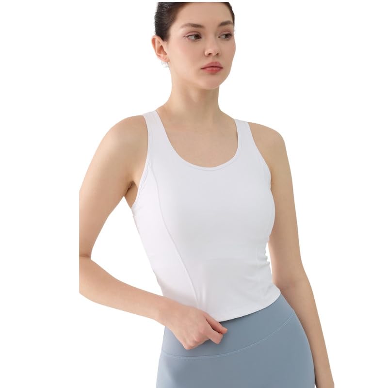 Sports Top for Women | Shockproof Padded Yoga Gym Running Vest | Slim Fit Sleeveless Top-image-10