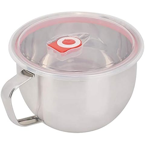 Large Stainless Steel Ramen Bowl with Lid Cover