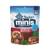 Blue Buffalo Nudges Minis Steak Grillers Natural Dog Treats, Meaty Dog Snacks, Bite-Size for Training All Breed Sizes, Made in the USA with Real Beef, No Artificial Preservatives, 10 oz.