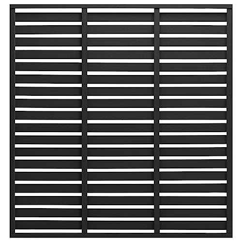 vidaXL Panneau de Clôture Ombrage de Patio Store Pare-Vent Ecran Cloison Panneau de Clôture de Jardin Extérieur WPC 180x180 cm Noir