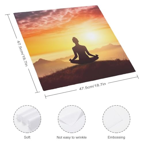 Servilletas de tela para meditación y cena, 4 unidades miniatura 2