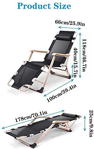Chaise Longue Pliante Robuste et Transat de Jardin inclinable en Métal Étanche - 2
