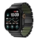 NOMAD Stratos Band I für AppleWatch 42/44/45/46/49mm I Hybrid-Design I Black Forest