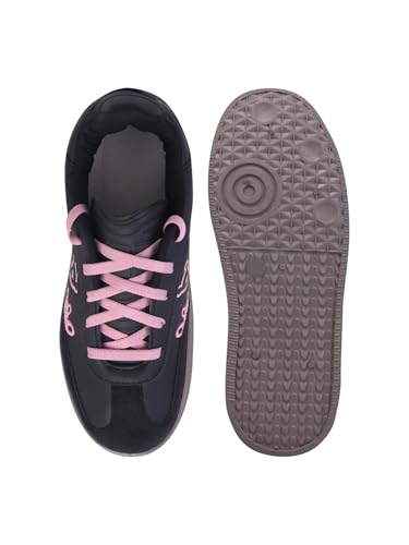 Image of Shoetopia Women's Casual Sneakers | Lace-Up Low-Top Shoes with Cushioned Sole | Trendy Daily Footwear Walking Shoes