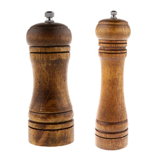 Moedor manual de madeira de sal e pimenta da Homozy - P