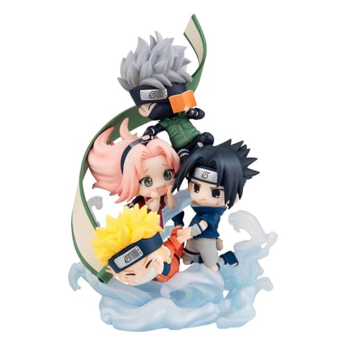 Megahouse Figura de Accion Gather Here Team 7! Naruto Shippuden MH841996 Multicolor - Figura de Accion Coleccionable - Ideal para los fanáticos del Anime