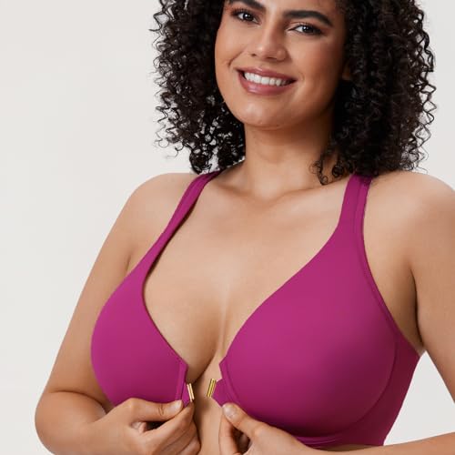 Image of DELIMIRA Women's Front Closure Racerback Plus Size Bra