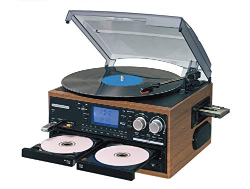 DCT 木目調 ダブルCD録音機能付 マルチレコードプレーヤー DCT-7000W の商品画像 2