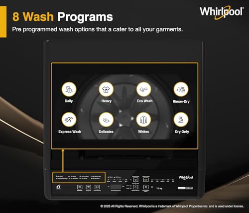 Image of Whirlpool 7 kg Magic Clean 5 Star Fully Automatic Top Load Washing Machine Grey (MAGIC CLEAN 7.0 GENX GREY 5YMW)