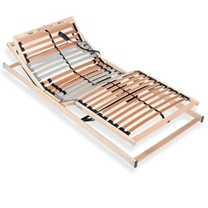 Sleepneo Lattenrost 100x200 cm montiert elektrisch verstellbares Kopf & Fußteil 5 Zonen 28 Latten Belastbarkeit 150 kg Made in Germany Birkenschichtholz