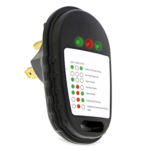 Dumble RV Outlet Tester Plug 30A Circuit Analyzer with LEDs