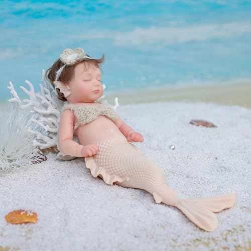 Muñeca Reborn de Silicona 12 pulgadas realista beige miniatura 4