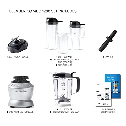 NutriBullet-Combo-BlenderMixerGrinder-High-Speed-Motor-Make-Smoothies-Juices-Masalas-Dips-Hot-Soups-More-with-Unique-Bullet-Shaped-Jar-16L-Extra-Large-Picther-1200-Watt-Silver-Metal