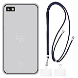 Shantime BlackBerry Z10 Case + Universal Mobile Phone Lanyards, Neck/Crossbody Soft Strap Silicone TPU Cover Bumper Shell for BlackBerry Z10 (4.2”)