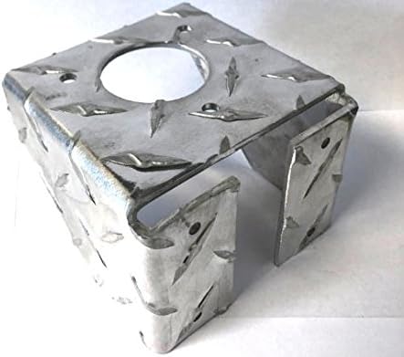 Premium Diamond Plated Pickup Truck Aluminum Truck Box Mount with 1 3/4 Inch Hole for CB Antennas