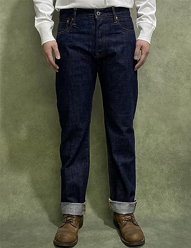 Red Tornado Men's Slim Straight Jeans Rinsed2