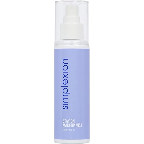 Simplexion Stay On Makeup Mist - Spray de ajuste de niebla facial de larga duración, a prueba de transferencia, maquillaje bloqueado, fórmula ligera