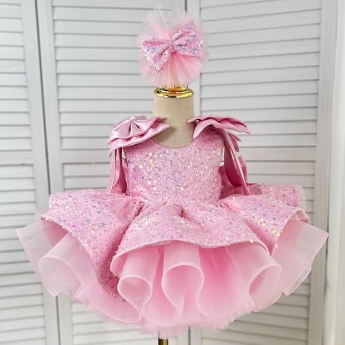 Fairy Tale Tutu Dress for Girls – Sparkly Party Dress with Sequin Bow Headband for Birthdays and Celebrations2